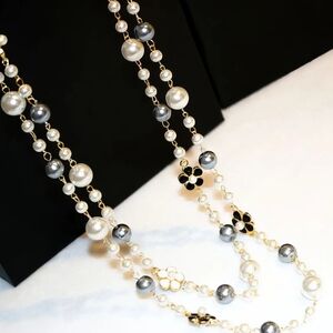 Elegant Pearl and Flower Necklace - Brand New In Packaging